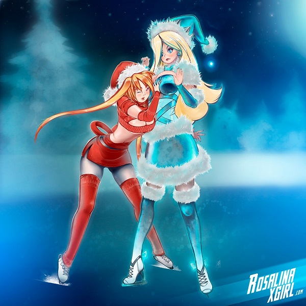 princess Rosalina nintendo cute Christmas skating potion maker Tia sexy yuri