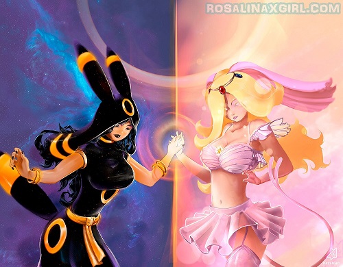 princess Rosalina nintendo ecchi sexy pokemon gijinka humanized eevee evolution espeon umbreon