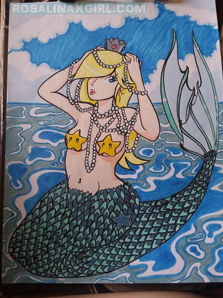 princess Rosalina nintendo sexy beach mermaid transformation