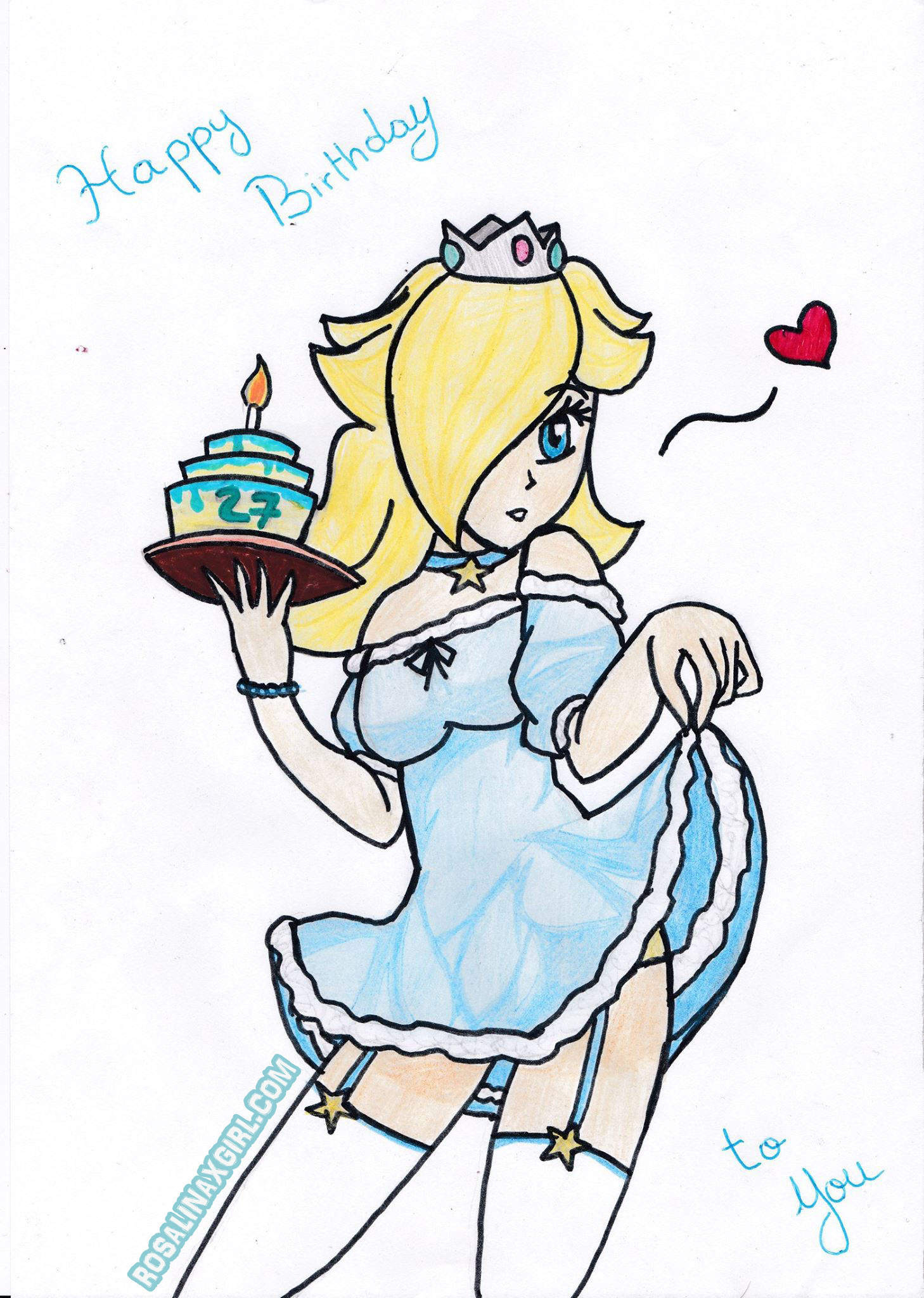 princess rosalina Nintendo birthday cake dress