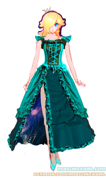 princess Rosalina nintendo sexy Victorian dress design
