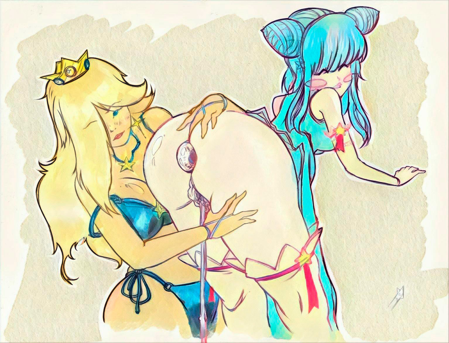 princess rosalina Nintendo sexy ecchi hentai porn crossover me!me!me! memem...